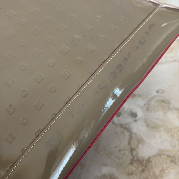 Arcadia Classic Large Alma Style Satchel Patent Leather Monogram Red Accents Bag - Picture 13 of 16